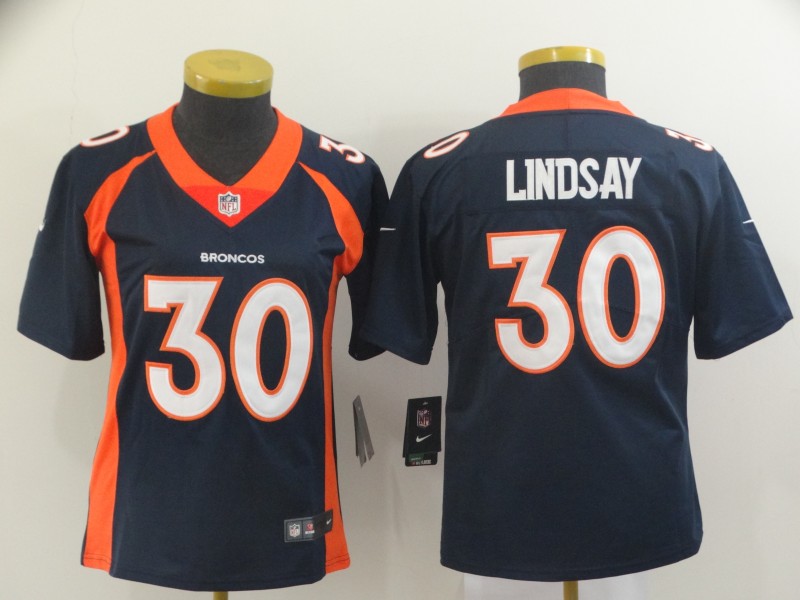Women Denver Broncos #30 Lindsay blue Nike Vapor Untouchable Limited Playe NFL Jerseys